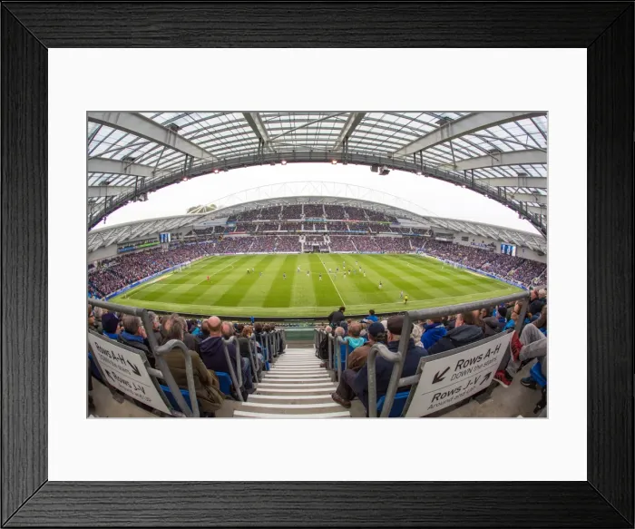 Framed Print : Panoramic View of The Amex Stadium: Brighton and Hove Albion vs Derby County, Sky Bet Championship Match (2016)