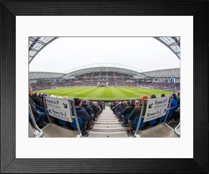 Framed Print : Brighton and Hove Albion vs Derby County: Panoramic View of The Amex Stadium during Sky Bet Championship Match (2016)