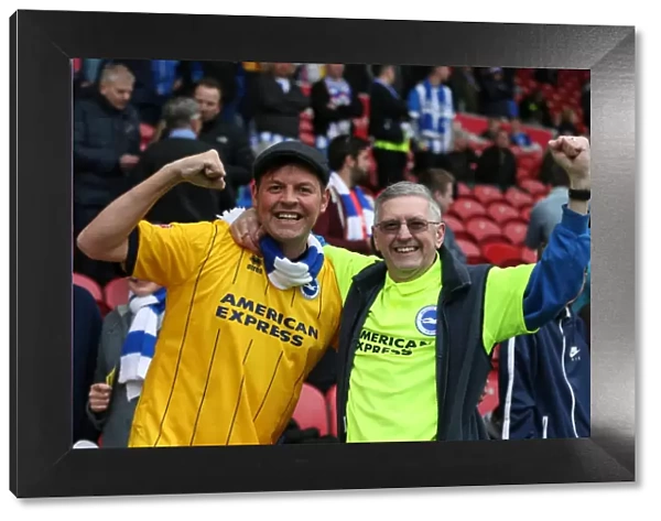 Brighton and Hove Albion Fans Celebrate Promotion to Premier League at Middlesbrough's Riverside Stadium, May 2016