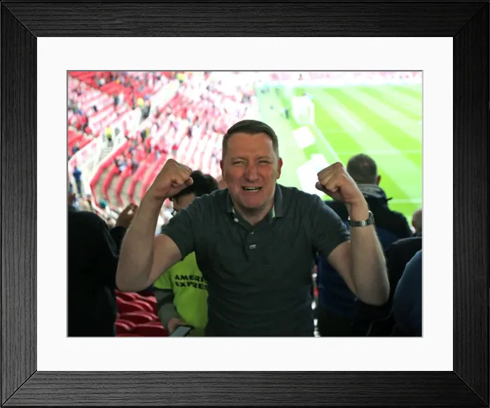 Framed Print : Brighton and Hove Albion Fans Celebrate Promotion to Premier League at Middlesbrough's Riverside Stadium (07 / 05 / 2016) Framed Print : Brighton and Hove Albion Fans Celebrate Promotion to Premier League at Middlesbrough's Riverside Stadium (07 / 05 / 2016)
