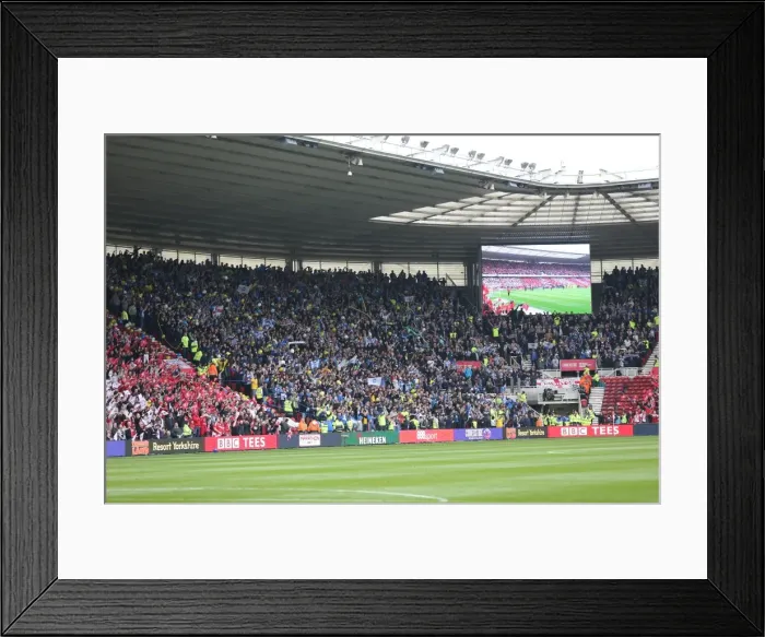 Framed Print : Brighton and Hove Albion Fans Celebrate at Middlesbrough's Riverside Stadium during Sky Bet Championship Match (07 / 05 / 2016) Framed Print : Brighton and Hove Albion Fans Celebrate at Middlesbrough's Riverside Stadium during Sky Bet Championship Match (07 / 05 / 2016)