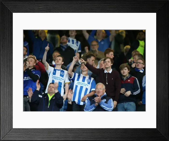 Framed Print : Brighton and Hove Albion's Play-Off Battle: Underdogs vs. Sheffield Wednesday (May 2016)