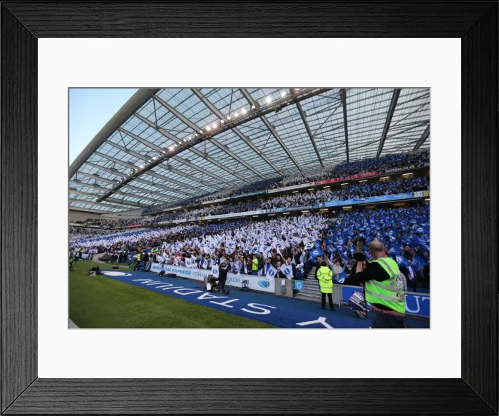 Framed Print : Brighton and Hove Albion vs Sheffield Wednesday: Championship Play-Off Showdown at American Express Community Stadium (16 May 2016) Framed Print : Brighton and Hove Albion vs Sheffield Wednesday: Championship Play-Off Showdown at American Express Community Stadium (16 May 2016)