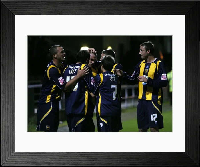 Framed Print : Goal Celebrations at Northampton Framed Print : Goal Celebrations at Northampton