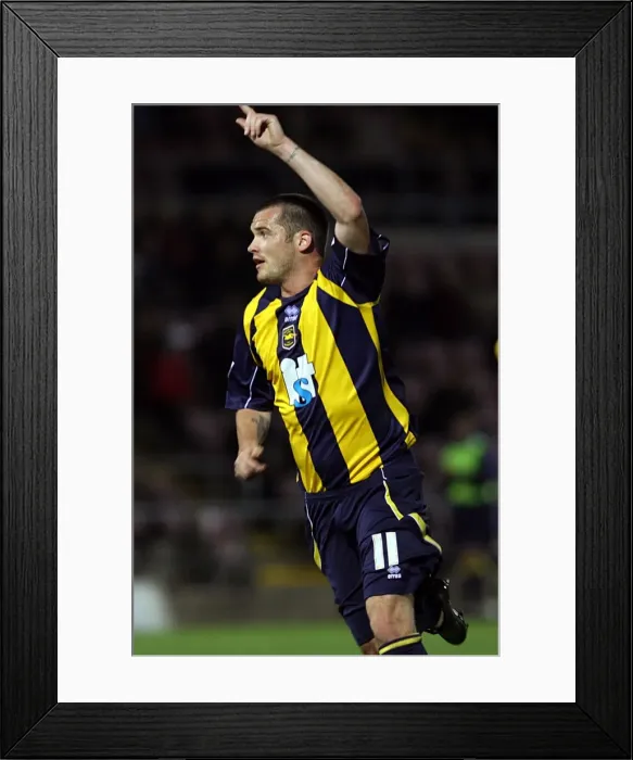 Framed Print : Brighton & Hove Albion's Kevin McLeod in Action for Northampton Town (JPT) Framed Print : Brighton & Hove Albion's Kevin McLeod in Action for Northampton Town (JPT)