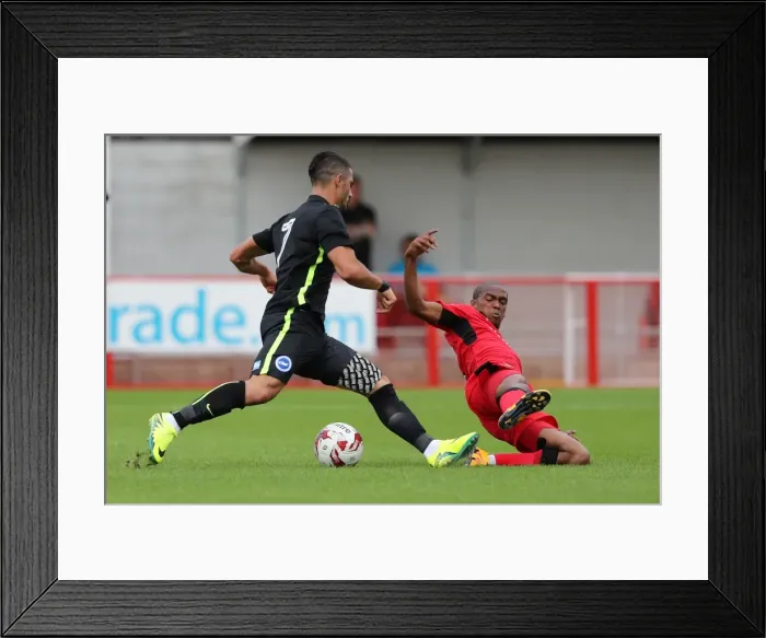 Framed Print : Brighton and Hove Albion Take on Crawley Town in Pre-Season Championship Clash, July 16, 2016