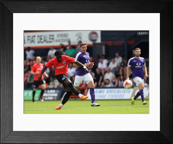 Framed Print : Pre-Season Championship Clash: Luton Town vs. Brighton and Hove Albion at Kenilworth Road (23rd July 2016) Framed Print : Pre-Season Championship Clash: Luton Town vs. Brighton and Hove Albion at Kenilworth Road (23rd July 2016)