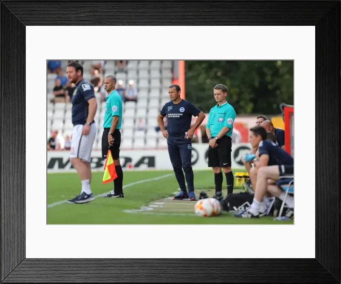 Framed Print : Brighton and Hove Albion's Pre-Season Clash at Stevenage: The Lamex Stadium (23JUL16)