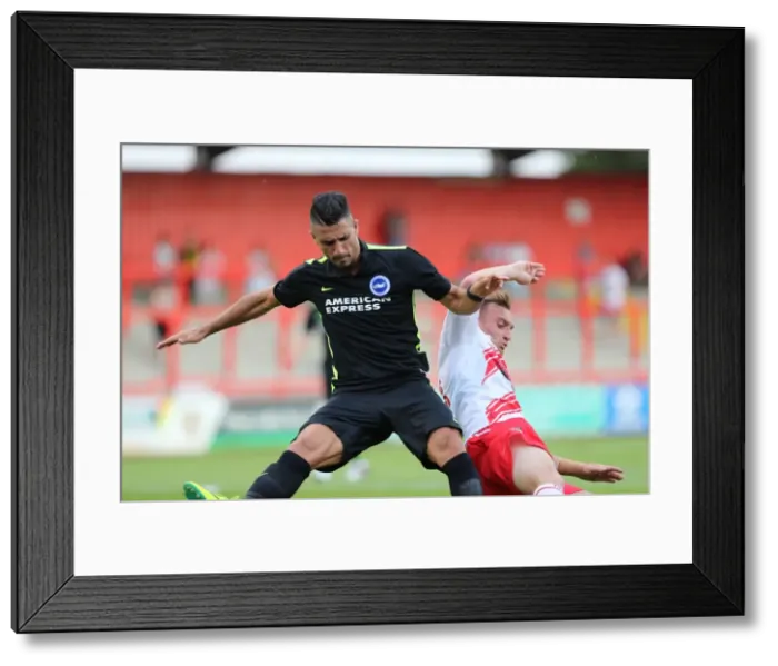 Framed Print : Pre-season Clash: Brighton and Hove Albion at Stevenage's The Lamex Stadium (23JUL16) Framed Print : Pre-season Clash: Brighton and Hove Albion at Stevenage's The Lamex Stadium (23JUL16)