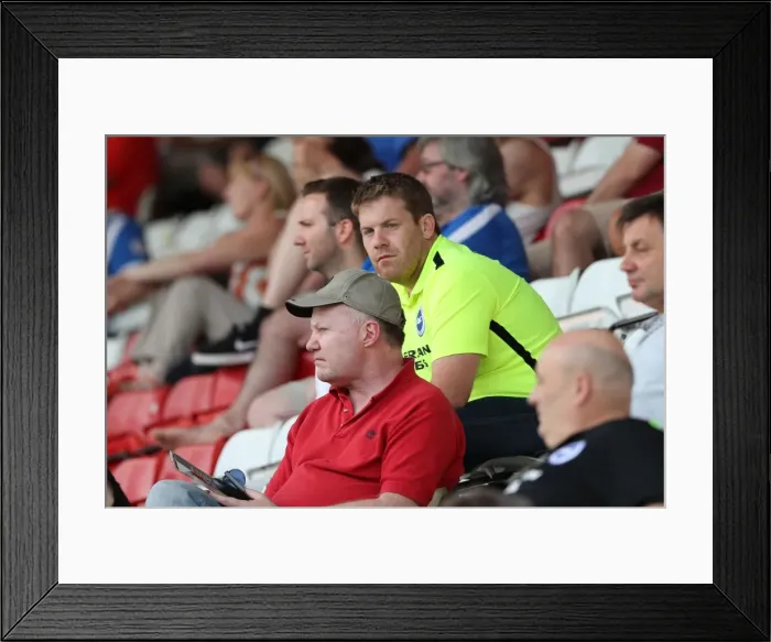 Framed Print : Brighton and Hove Albion's Pre-season Clash at Stevenage: The Lamex Stadium (23JUL16)