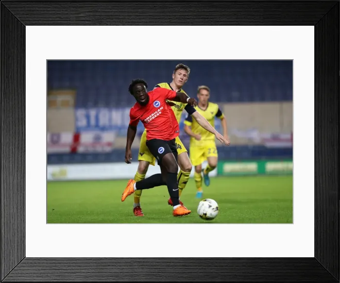 Framed Print : Pre-season Championship Showdown: Oxford United vs. Brighton & Hove Albion at Kassam Stadium (July 26, 2016)