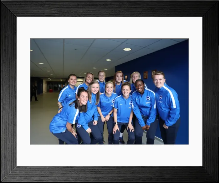 Framed Print : Brighton & Hove Albion Women's Team Celebrate Pre-Season Trophy Victory over SS Lazio (31st July 2016) Framed Print : Brighton & Hove Albion Women's Team Celebrate Pre-Season Trophy Victory over SS Lazio (31st July 2016)