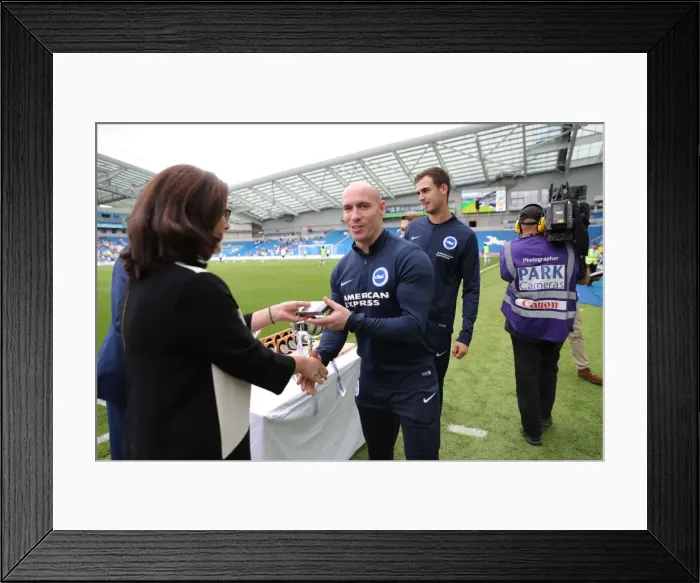 Framed Print : Brighton and Hove Albion Women Lift Championship Trophy Ahead of EFL Showdown vs. SS Lazio (31JUL16) Framed Print : Brighton and Hove Albion Women Lift Championship Trophy Ahead of EFL Showdown vs. SS Lazio (31JUL16)