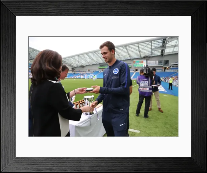 Framed Print : Brighton & Hove Albion Women Celebrate Championship Trophy Ahead of EFL Sky Bet Championship Clash vs. S.S. Lazio (31JUL16) Framed Print : Brighton & Hove Albion Women Celebrate Championship Trophy Ahead of EFL Sky Bet Championship Clash vs. S.S. Lazio (31JUL16)