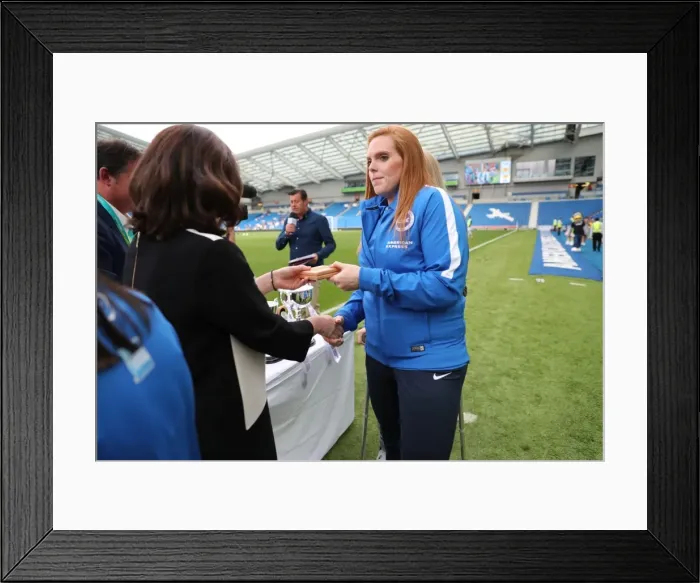 Framed Print : Brighton and Hove Albion Women's Trophy Lift: Pre-Season Clash Against S.S. Lazio (31JUL16) - American Express Community Stadium Framed Print : Brighton and Hove Albion Women's Trophy Lift: Pre-Season Clash Against S.S. Lazio (31JUL16) - American Express Community Stadium