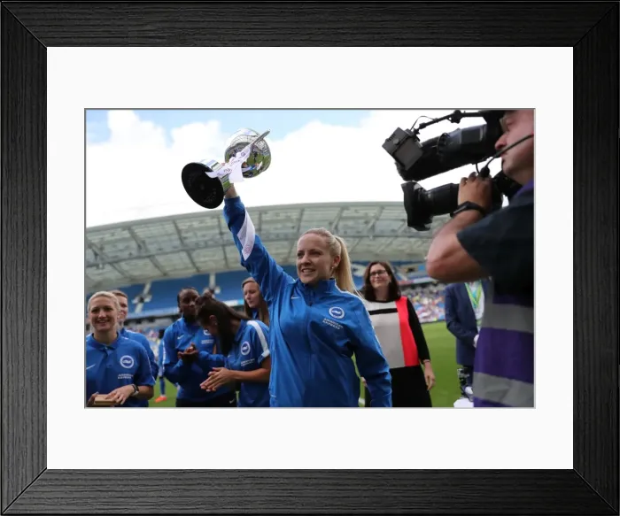 Framed Print : Brighton and Hove Albion Women's Team Lift the Trophy: Pre-Season Victory over SS Lazio (31st July 2016) Framed Print : Brighton and Hove Albion Women's Team Lift the Trophy: Pre-Season Victory over SS Lazio (31st July 2016)