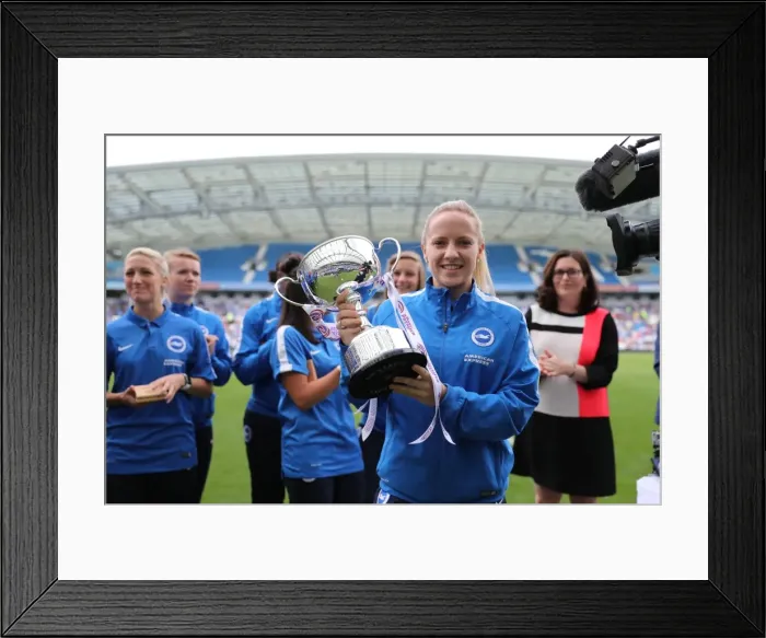 Framed Print : Brighton & Hove Albion Women's Team Celebrate Trophy Victory Ahead of EFL Sky Bet Championship Match Against SS Lazio (31JUL16) Framed Print : Brighton & Hove Albion Women's Team Celebrate Trophy Victory Ahead of EFL Sky Bet Championship Match Against SS Lazio (31JUL16)