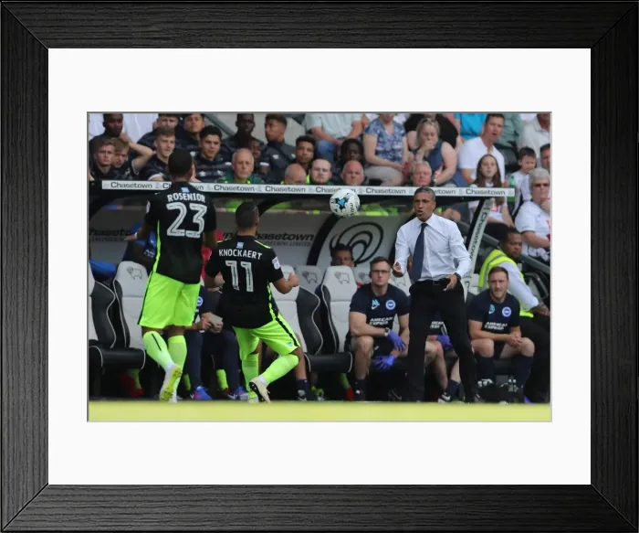 Framed Print : Derby County vs. Brighton and Hove Albion: EFL Sky Bet Championship Clash at iPro Stadium (06AUG16) - Intense Action from Championship Showdown Framed Print : Derby County vs. Brighton and Hove Albion: EFL Sky Bet Championship Clash at iPro Stadium (06AUG16) - Intense Action from Championship Showdown