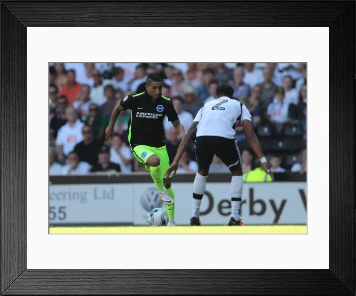 Framed Print : Derby County vs. Brighton and Hove Albion: EFL Sky Bet Championship Clash at iPro Stadium (06AUG16) - Intense Action from the Championship Game Framed Print : Derby County vs. Brighton and Hove Albion: EFL Sky Bet Championship Clash at iPro Stadium (06AUG16) - Intense Action from the Championship Game
