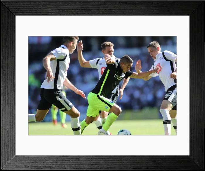 Framed Print : Derby County vs. Brighton and Hove Albion: EFL Sky Bet Championship Clash at iPro Stadium (06AUG16) - Intense Action from the Football Field Framed Print : Derby County vs. Brighton and Hove Albion: EFL Sky Bet Championship Clash at iPro Stadium (06AUG16) - Intense Action from the Football Field