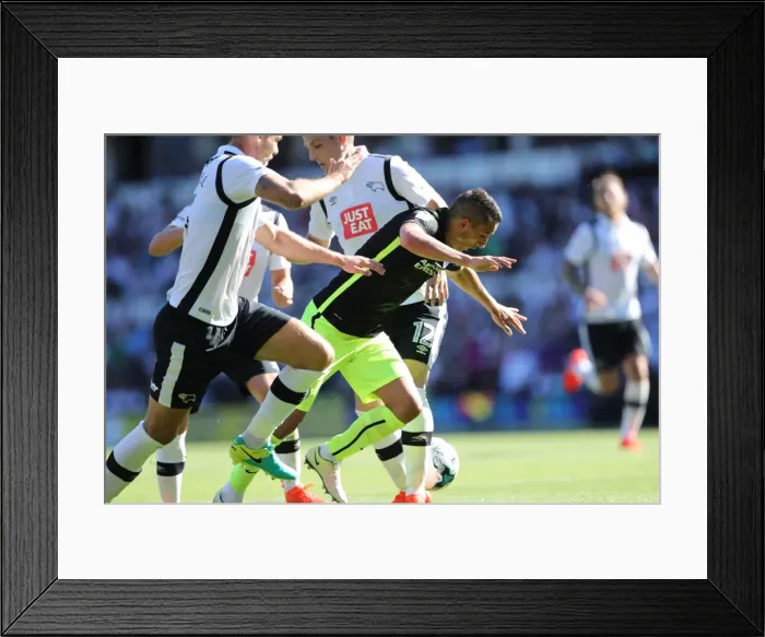 Framed Print : Derby County vs. Brighton and Hove Albion: EFL Sky Bet Championship Clash at iPro Stadium (06AUG16) - Intense Action from the Football Field Framed Print : Derby County vs. Brighton and Hove Albion: EFL Sky Bet Championship Clash at iPro Stadium (06AUG16) - Intense Action from the Football Field