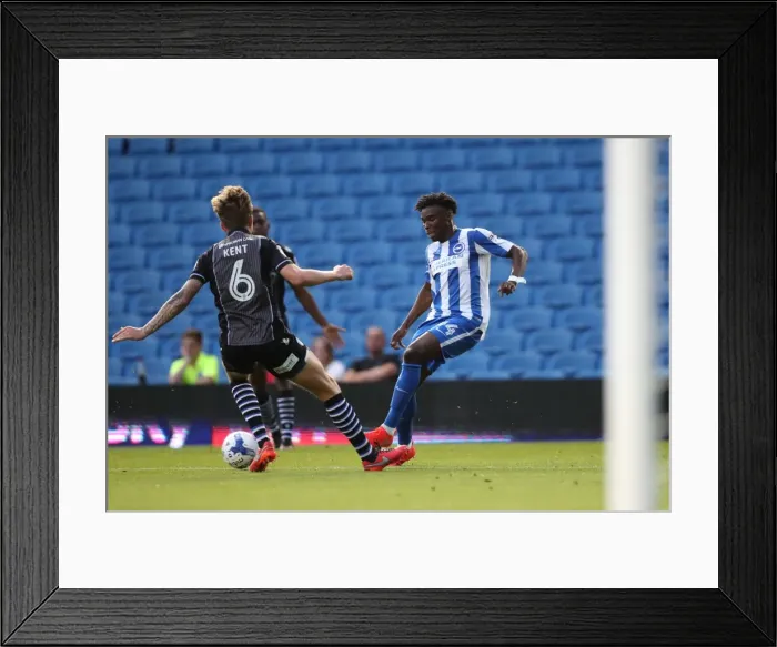 Framed Print : Brighton and Hove Albion vs Colchester United: EFL Cup Clash at American Express Community Stadium (09.08.16)