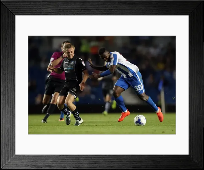 Framed Print : Brighton and Hove Albion vs Colchester United: EFL Cup Battle at American Express Community Stadium (09.08.16) Framed Print : Brighton and Hove Albion vs Colchester United: EFL Cup Battle at American Express Community Stadium (09.08.16)