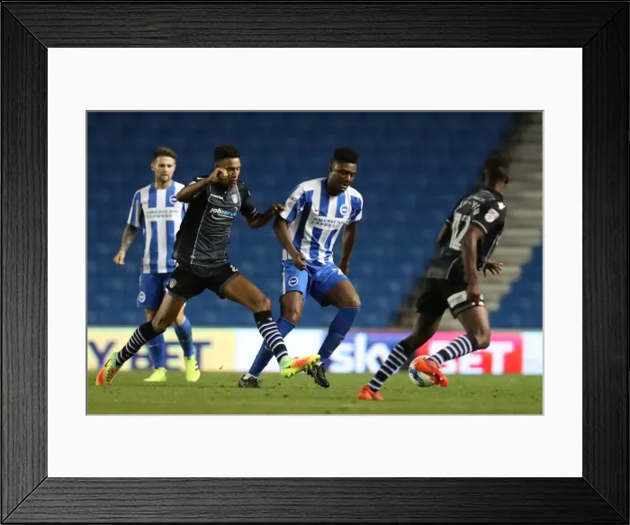Framed Print : Brighton and Hove Albion vs Colchester United: EFL Cup Clash at American Express Community Stadium (09.08.16) Framed Print : Brighton and Hove Albion vs Colchester United: EFL Cup Clash at American Express Community Stadium (09.08.16)