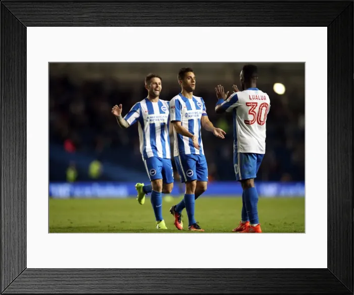 Framed Print : Brighton and Hove Albion vs Colchester United: EFL Cup Clash at American Express Community Stadium (09.08.16) Framed Print : Brighton and Hove Albion vs Colchester United: EFL Cup Clash at American Express Community Stadium (09.08.16)