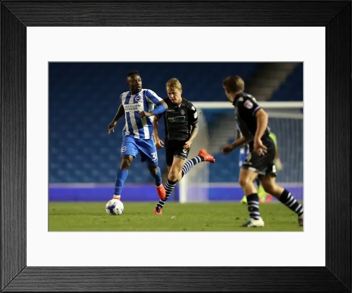 Framed Print : Brighton and Hove Albion vs Colchester United: EFL Cup Clash at American Express Community Stadium (09.08.16) Framed Print : Brighton and Hove Albion vs Colchester United: EFL Cup Clash at American Express Community Stadium (09.08.16)