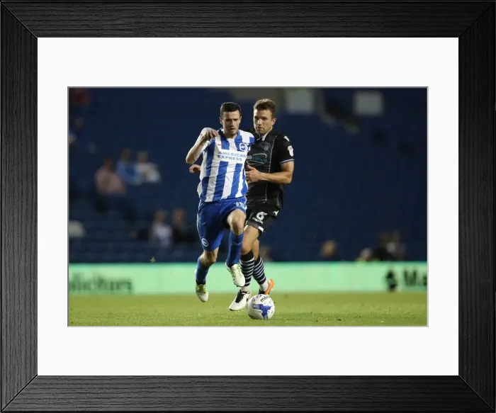 Framed Print : Brighton & Hove Albion vs Colchester United: EFL Cup Battle at American Express Community Stadium (09.08.2016) Framed Print : Brighton & Hove Albion vs Colchester United: EFL Cup Battle at American Express Community Stadium (09.08.2016)