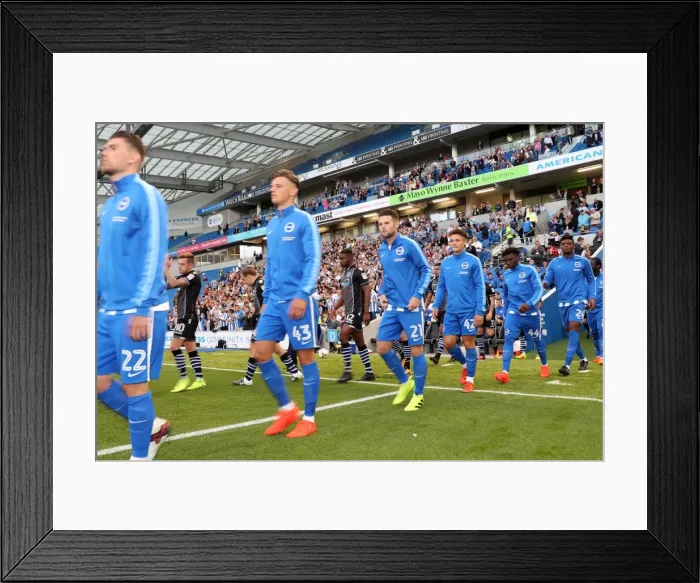 Framed Print : Brighton and Hove Albion vs Colchester United: EFL Cup Clash at American Express Community Stadium (09.08.16) Framed Print : Brighton and Hove Albion vs Colchester United: EFL Cup Clash at American Express Community Stadium (09.08.16)