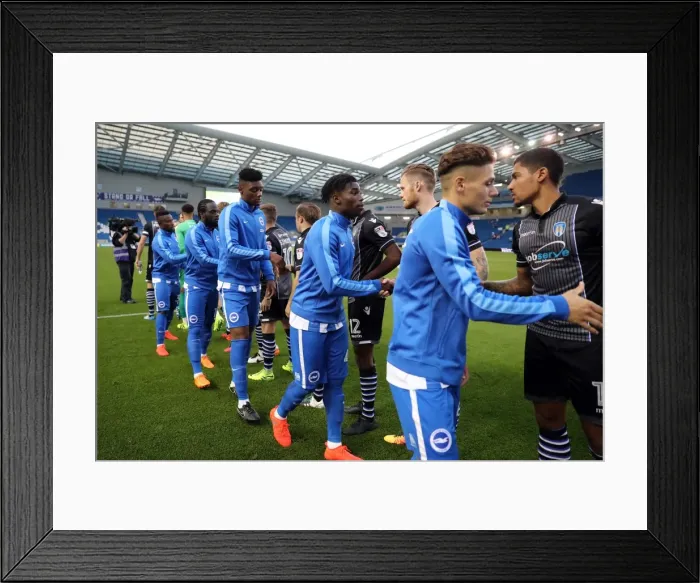 Framed Print : Brighton and Hove Albion vs Colchester United: EFL Cup Clash at American Express Community Stadium (09.08.16)