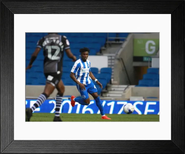 Framed Print : Brighton & Hove Albion's Sam Adekugbe in EFL Cup Action against Colchester United at American Express Community Stadium (09.08.16) Framed Print : Brighton & Hove Albion's Sam Adekugbe in EFL Cup Action against Colchester United at American Express Community Stadium (09.08.16)