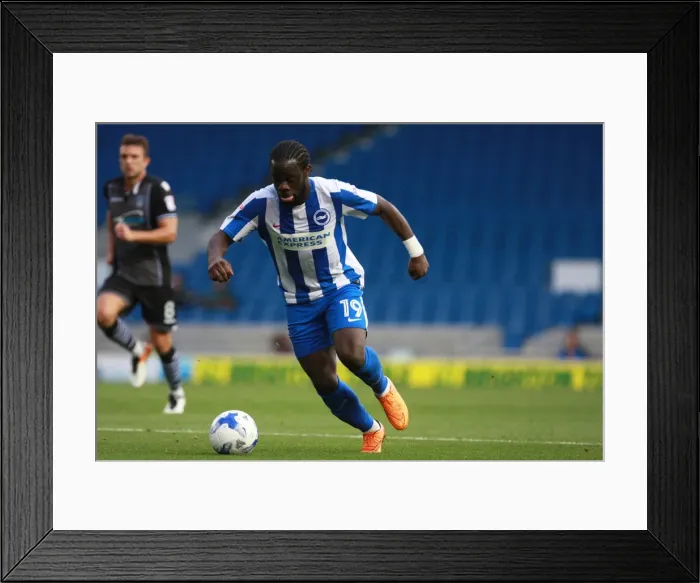 Framed Print : Brighton & Hove Albion's Elvis Manu in Action against Colchester United during the EFL Cup First Round, 9th August 2016 Framed Print : Brighton & Hove Albion's Elvis Manu in Action against Colchester United during the EFL Cup First Round, 9th August 2016