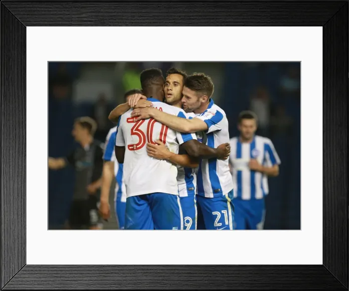 Framed Print : Sam Baldock Scores the Winning Goal for Brighton & Hove Albion against Colchester United in EFL Cup (09AUG16) Framed Print : Sam Baldock Scores the Winning Goal for Brighton & Hove Albion against Colchester United in EFL Cup (09AUG16)