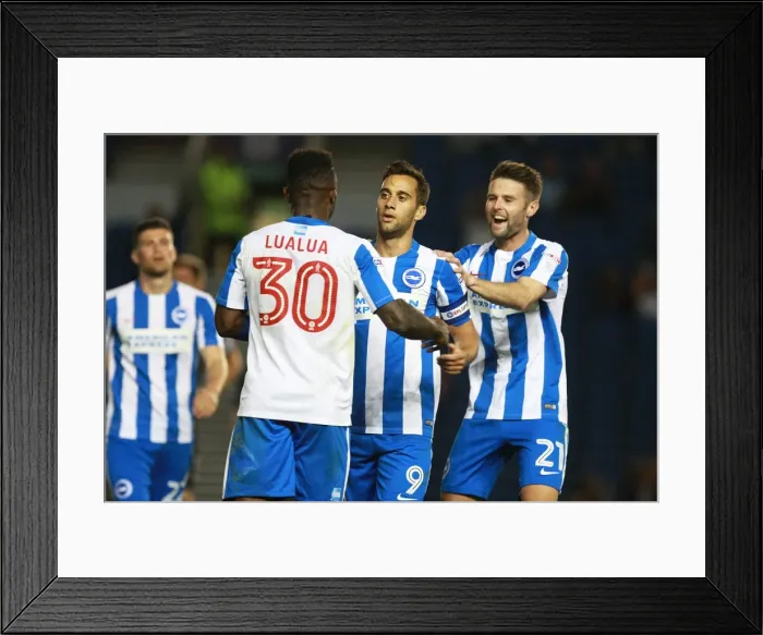 Framed Print : Brighton & Hove Albion's Sam Baldock Scores in EFL Cup Win Against Colchester United (09AUG16) Framed Print : Brighton & Hove Albion's Sam Baldock Scores in EFL Cup Win Against Colchester United (09AUG16)
