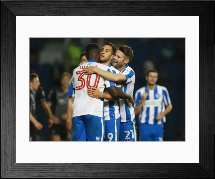 Framed Print : Sam Baldock Scores the Winning Goal for Brighton & Hove Albion against Colchester United in EFL Cup (09AUG16) Framed Print : Sam Baldock Scores the Winning Goal for Brighton & Hove Albion against Colchester United in EFL Cup (09AUG16)