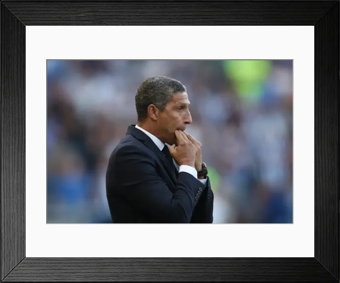 Framed Print : Chris Hughton Whistles During Intense Brighton and Hove Albion vs. Nottingham Forest Championship Clash (12AUG16) Framed Print : Chris Hughton Whistles During Intense Brighton and Hove Albion vs. Nottingham Forest Championship Clash (12AUG16)