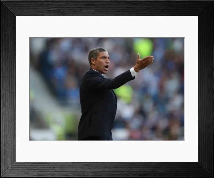 Framed Print : Chris Hughton Guides Brighton and Hove Albion in EFL Sky Bet Championship Clash Against Nottingham Forest (12th August 2016) Framed Print : Chris Hughton Guides Brighton and Hove Albion in EFL Sky Bet Championship Clash Against Nottingham Forest (12th August 2016)