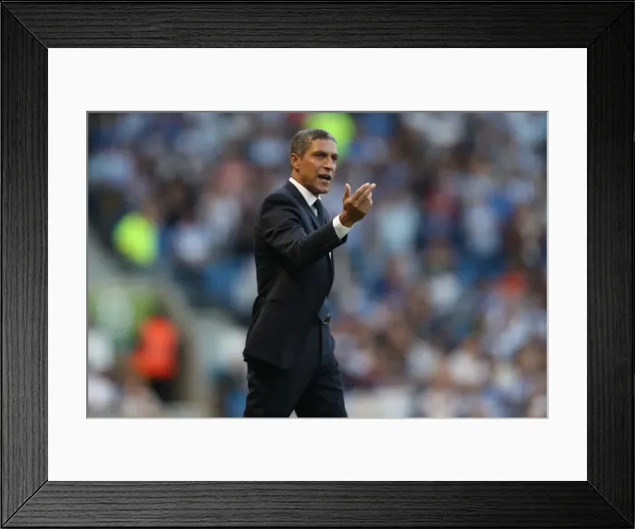 Framed Print : Chris Hughton Directs Brighton and Hove Albion in EFL Sky Bet Championship Clash Against Nottingham Forest (12th August 2016) Framed Print : Chris Hughton Directs Brighton and Hove Albion in EFL Sky Bet Championship Clash Against Nottingham Forest (12th August 2016)