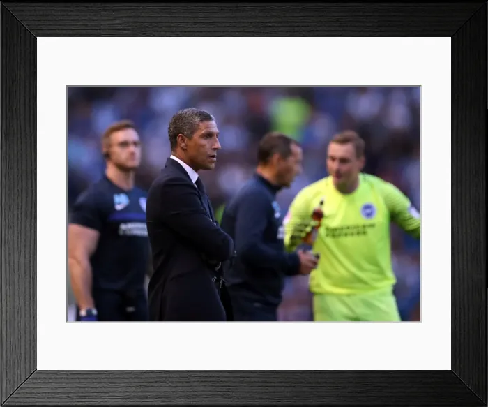 Framed Print : Chris Hughton Leads Brighton and Hove Albion Against Nottingham Forest in EFL Sky Bet Championship (12AUG16) Framed Print : Chris Hughton Leads Brighton and Hove Albion Against Nottingham Forest in EFL Sky Bet Championship (12AUG16)