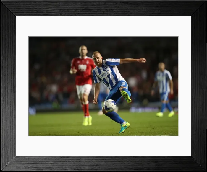 Framed Print : Brighton & Hove Albion vs. Nottingham Forest: Jiri Skalak in Action - EFL Sky Bet Championship Clash, August 2016