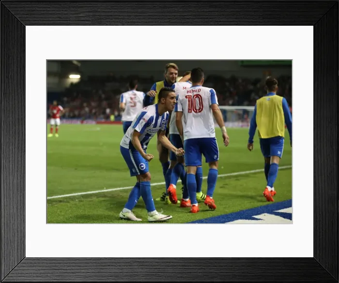 Framed Print : Brighton & Hove Albion's Double Celebration: Knockaert and Murray Score in EFL Sky Bet Championship Win over Nottingham Forest (12AUG16) Framed Print : Brighton & Hove Albion's Double Celebration: Knockaert and Murray Score in EFL Sky Bet Championship Win over Nottingham Forest (12AUG16)