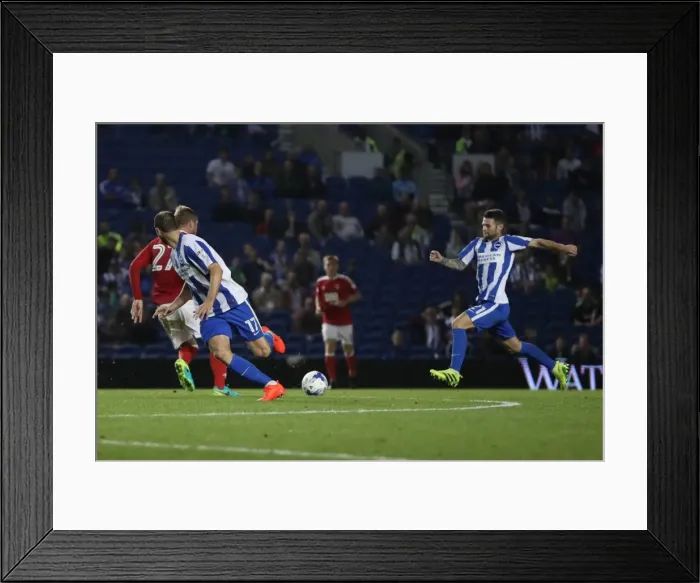 Framed Print : Brighton & Hove Albion vs. Nottingham Forest: Oliver Norwood's Intense Midfield Battle, EFL Sky Bet Championship, August 2016 Framed Print : Brighton & Hove Albion vs. Nottingham Forest: Oliver Norwood's Intense Midfield Battle, EFL Sky Bet Championship, August 2016