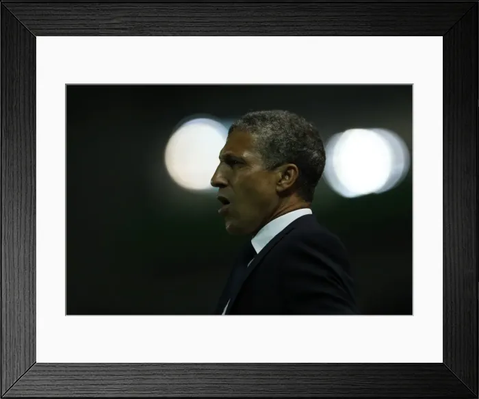 Framed Print : Chris Hughton Guides Brighton and Hove Albion in EFL Sky Bet Championship Clash Against Nottingham Forest (12th August 2016) Framed Print : Chris Hughton Guides Brighton and Hove Albion in EFL Sky Bet Championship Clash Against Nottingham Forest (12th August 2016)