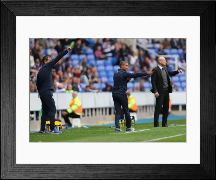 Framed Print : Brighton and Hove Albion vs. Reading: Sky Bet Championship Showdown at Madejski Stadium (August 20, 2016) Framed Print : Brighton and Hove Albion vs. Reading: Sky Bet Championship Showdown at Madejski Stadium (August 20, 2016)