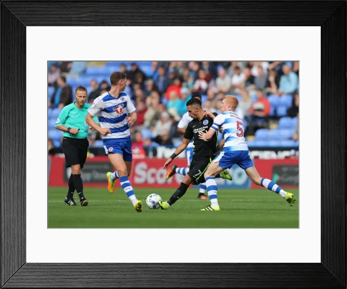 Framed Print : Brighton and Hove Albion vs. Reading: Sky Bet Championship Showdown at Madejski Stadium (2016-08-20)