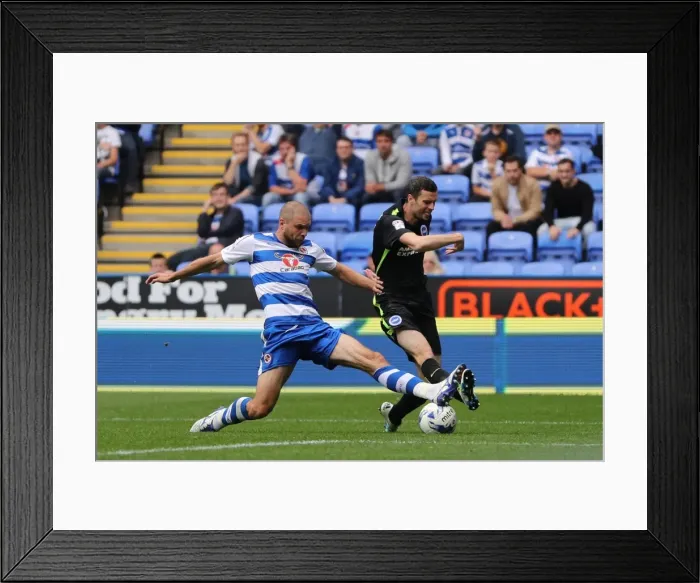 Framed Print : Brighton and Hove Albion vs. Reading: Sky Bet Championship Showdown at Madejski Stadium (2016.08.20)