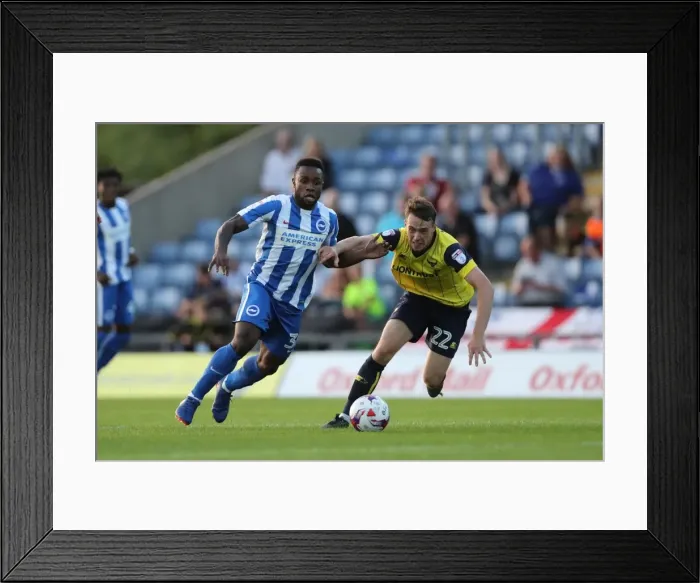 Framed Print : Brighton and Hove Albion Face Off Against Oxford United in EFL Cup Showdown (23AUG16) Framed Print : Brighton and Hove Albion Face Off Against Oxford United in EFL Cup Showdown (23AUG16)